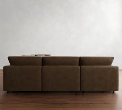 Modular Leather 5-Piece L-Shaped Sectional (111&quot;&ndash;120&quot;)