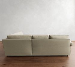 Pearce Roll Arm 3-Piece L-Shaped Wedge Sectional (122&quot;&ndash;130&quot;)