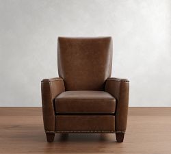 Irving Square Arm Leather Manual &amp; Power Recliner