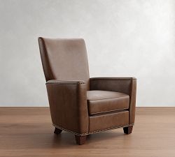 Irving Square Arm Leather Manual &amp; Power Recliner