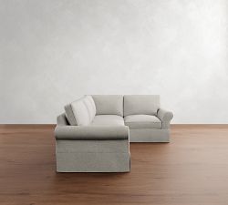 PB Comfort Roll Arm Slipcovered 3-Piece Sectional (108&quot;)