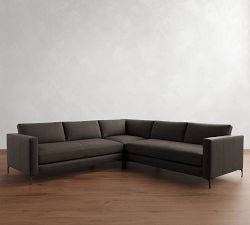 Jake Leather 3-Piece L-Shaped Sectional (111&quot;)