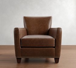 Irving Square Arm Leather Chair