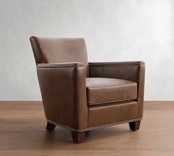 Irving Square Arm Leather Chair