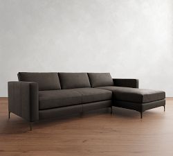 Jake Leather Chaise Sectional (111&quot;&ndash;120&quot;)