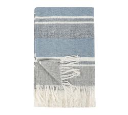 Cayce Striped Fringe Throw