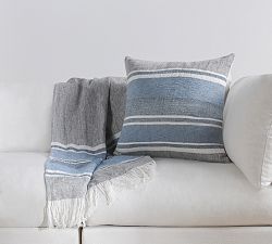 Cayce Striped Fringe Throw