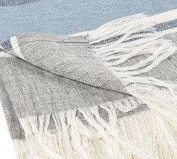 Cayce Striped Fringe Throw