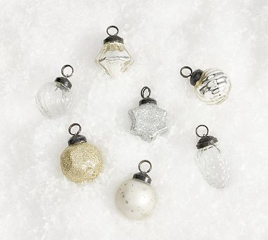 Holiday Lane Shine Bright 6-Pc. Gold-Tone And White Set Of Ball Ornaments With A Decorated Finish Created For Macys