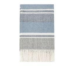 Cayce Striped Fringe Throw