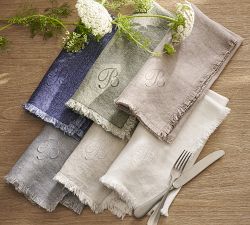 Frayed Oversized Linen Napkins - Set of 4