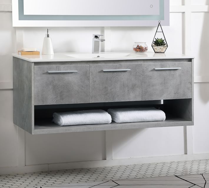Evanna 48 Single Sink Floating Vanity with Doors