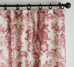 Thea Print Linen Cotton Rod Pocket Curtain