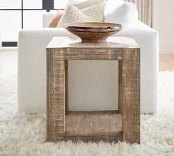 Palisades Rectangular Reclaimed Wood Side Table (24&quot;)