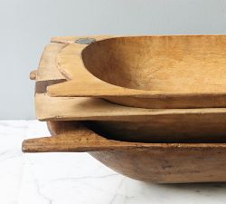 Antique and Unique Wooden Dough Bowls