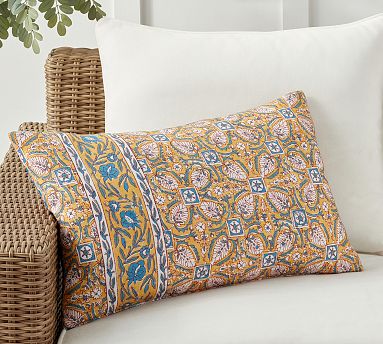 Pari Block Print Outdoor Pillow Pottery Barn