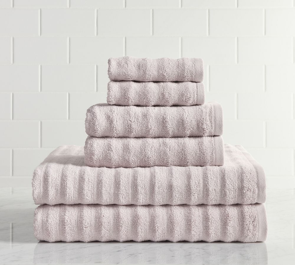 Textured Striped Towel Set