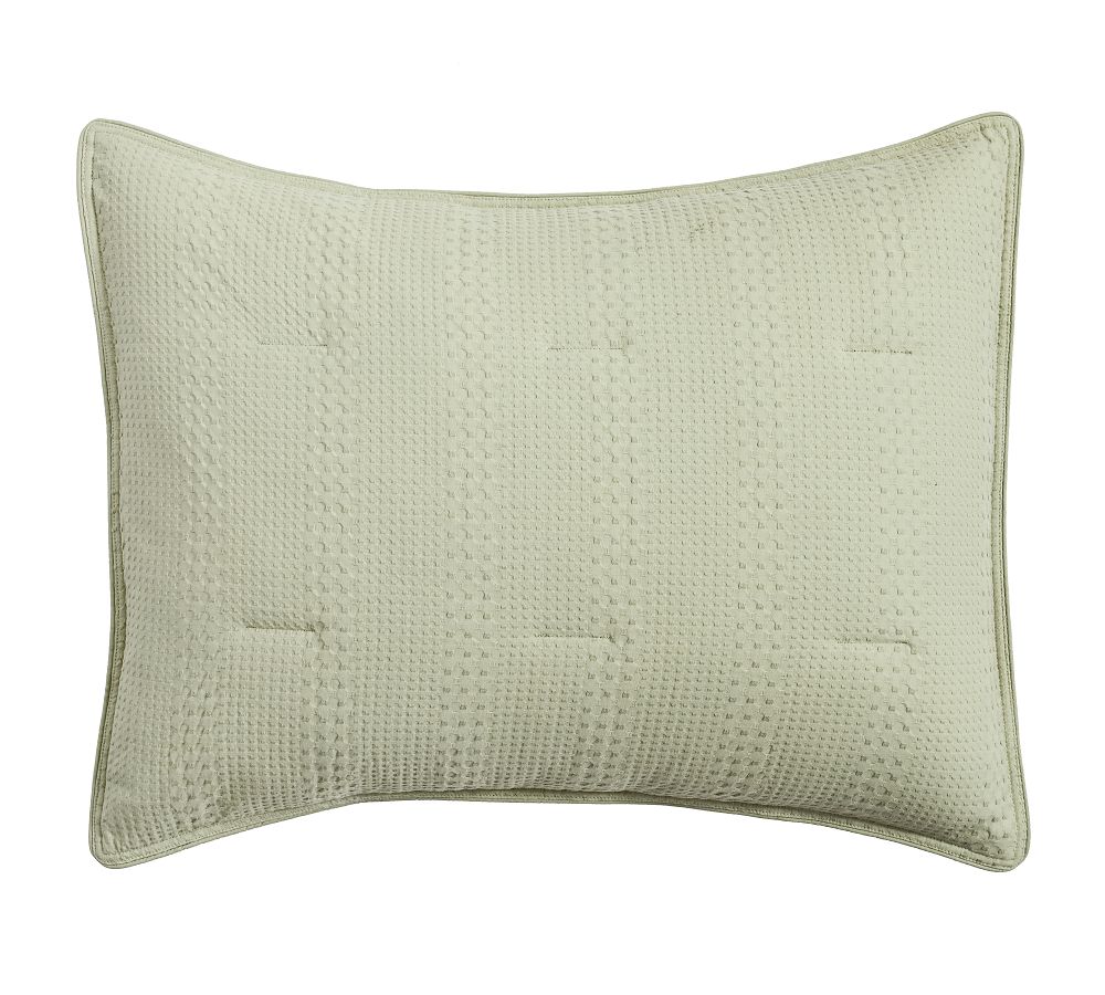 Honeycomb Cotton Comforter Sham - Standard Sea Grass