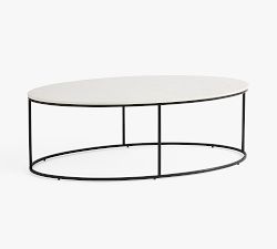 Delaney Oval Marble Coffee Table (50&quot;)