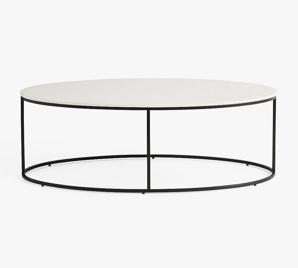 Delaney Oval Marble Coffee Table (50&quot;)