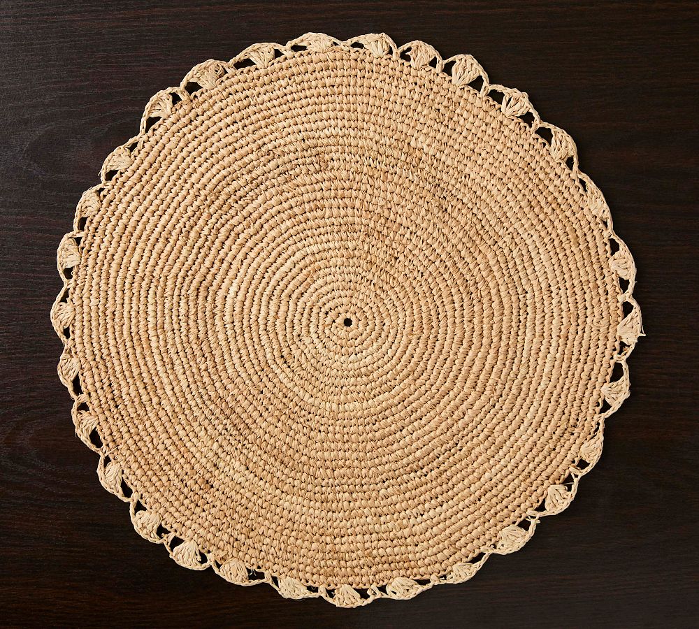 Sallie Ruffle Edge Round Placemat - Set of 4