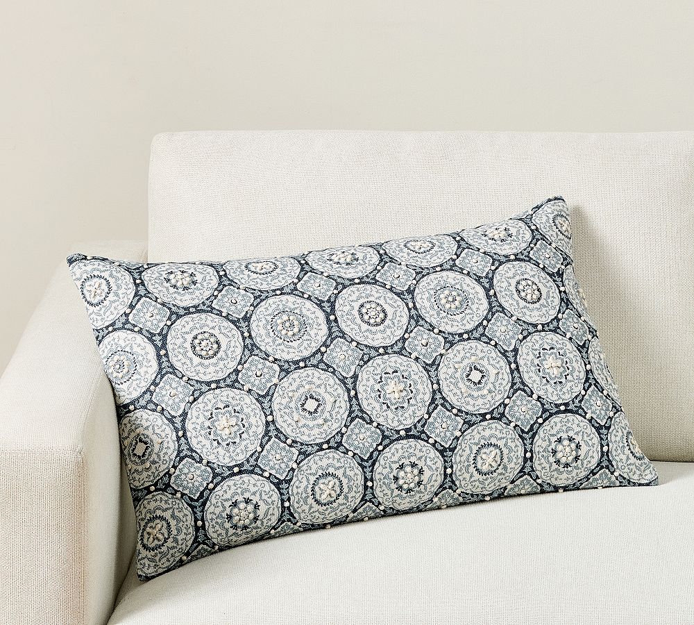 Kravet Medallion Lumbar Pillow