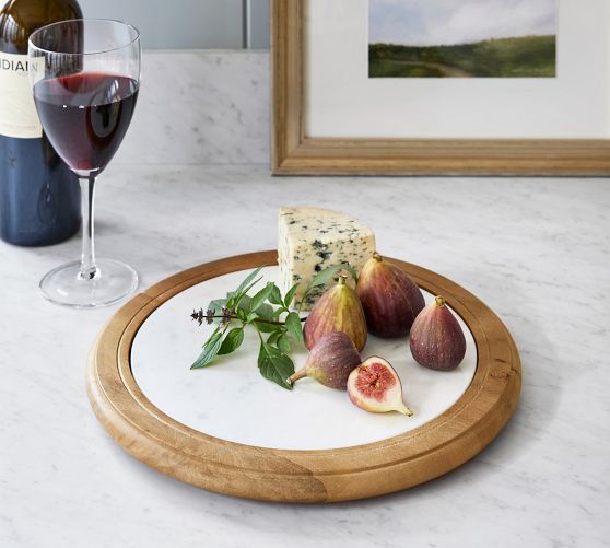 White newest Marble Tray with Purple Veins, Cheese / Dessert Serving Plate Kitchen Cafe Decor