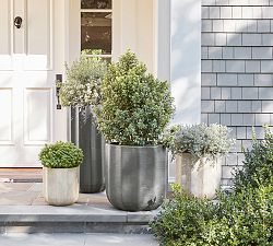 Modern Rustic Fluted Outdoor Planters