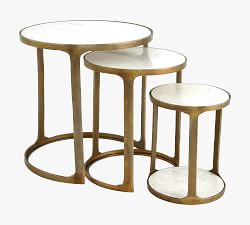 Giada Round Marble Nesting Tables