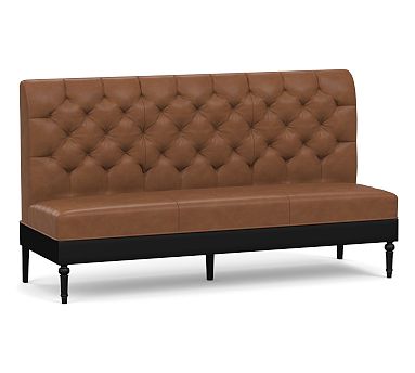 Faux leather banquette hotsell