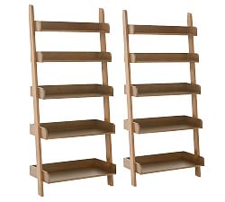 Studio Ladder Shelf, Natural, Set of 2, 67.5"L x 75"H