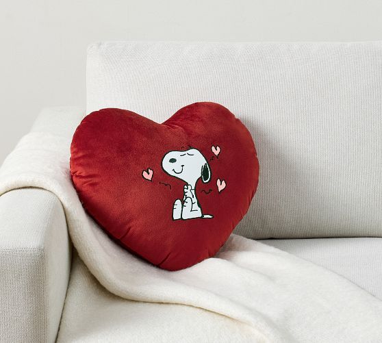 Peanuts Snoopy™ Heart Velvet Shaped Pillow