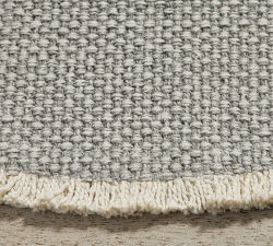 Mason Handwoven Cotton Fringe Round Placemats - Set of 4