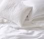 Belgian Flax Linen Floral Stitch Quilted Sham