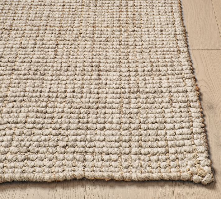 Pottery Barn Handwoven sale Wool/Jute Rug - Rug Pad Included!