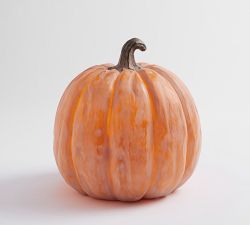 Lit Faux Pumpkin