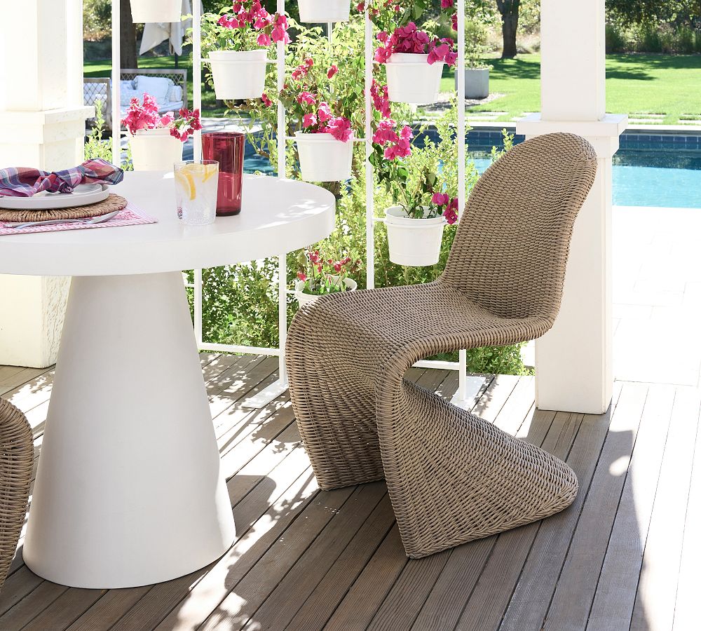 Encinitas Wicker Outdoor Dining Chair - Pottery Barn
