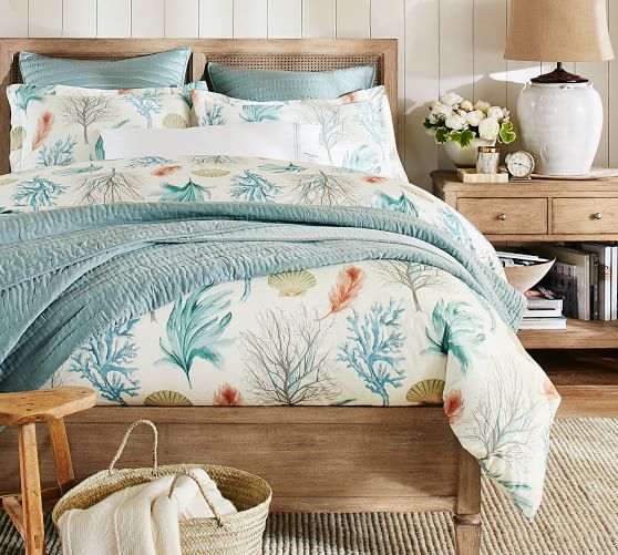 Pottery Barn Full/Queen Duvet Cover Elodie outlet Cosettte Blue