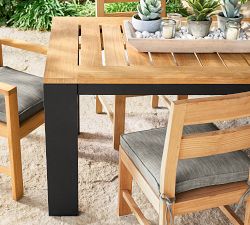 Malibu Metal &amp; Teak Outdoor Dining Table (80&quot;)