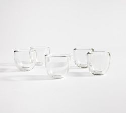 Handcrafted Modern Glass Votive Candleholders - Set of 5