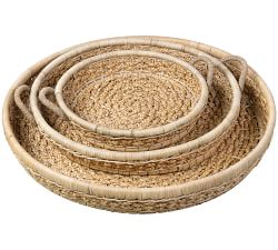 Emma Woven Baskets Wall Art, Set of 3