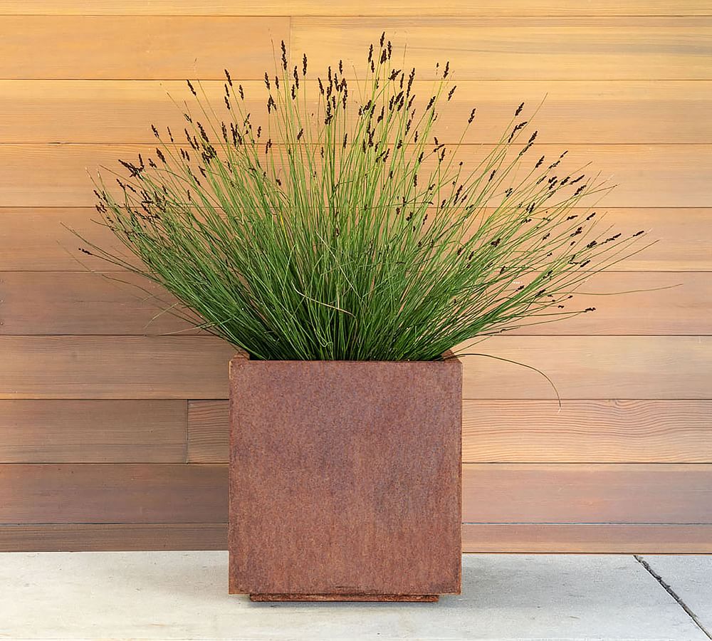 Cube Outdoor Planters - Corten Steel