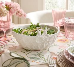 Floral Bunny Stoneware Serveware Collection