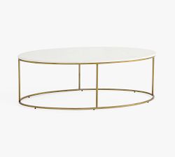 Delaney Oval Marble Coffee Table (50&quot;)