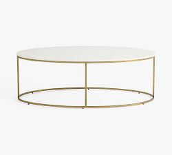 Delaney Oval Marble Coffee Table (50&quot;)