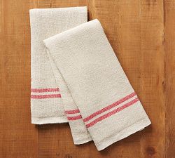 Caravan Vintage Stripe Linen Tea Towel - Set of 2