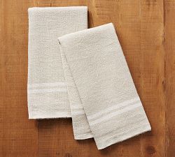 Caravan Vintage Stripe Linen Tea Towel - Set of 2