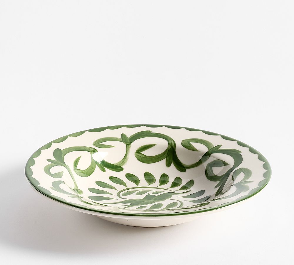 Puebla Stoneware Wide Rim Serving Bowl