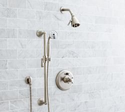 Warby Cross Handle Pressure Balanced Shower Set with Handshower