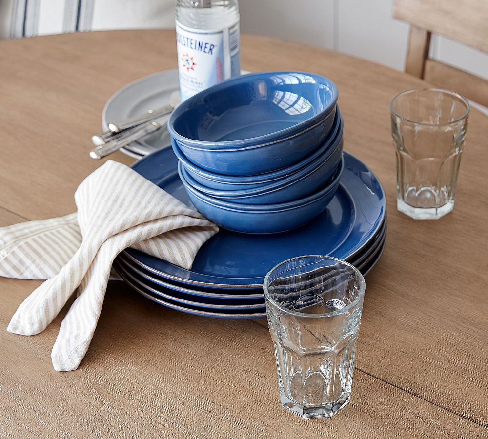 Cambria Handcrafted Stoneware Soup Bowls- Ocean blue